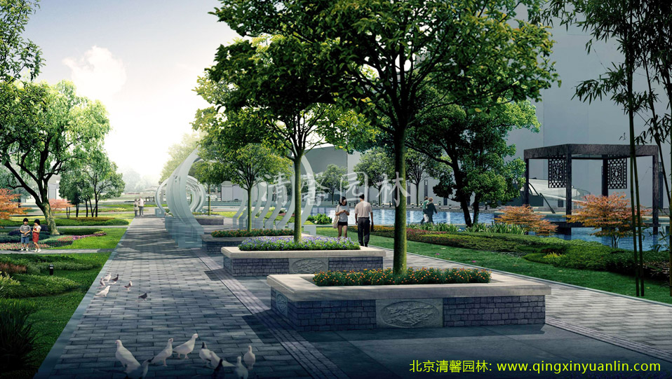 北京五環(huán)清馨園林工程案例:紹興新城區(qū)工程案例展示